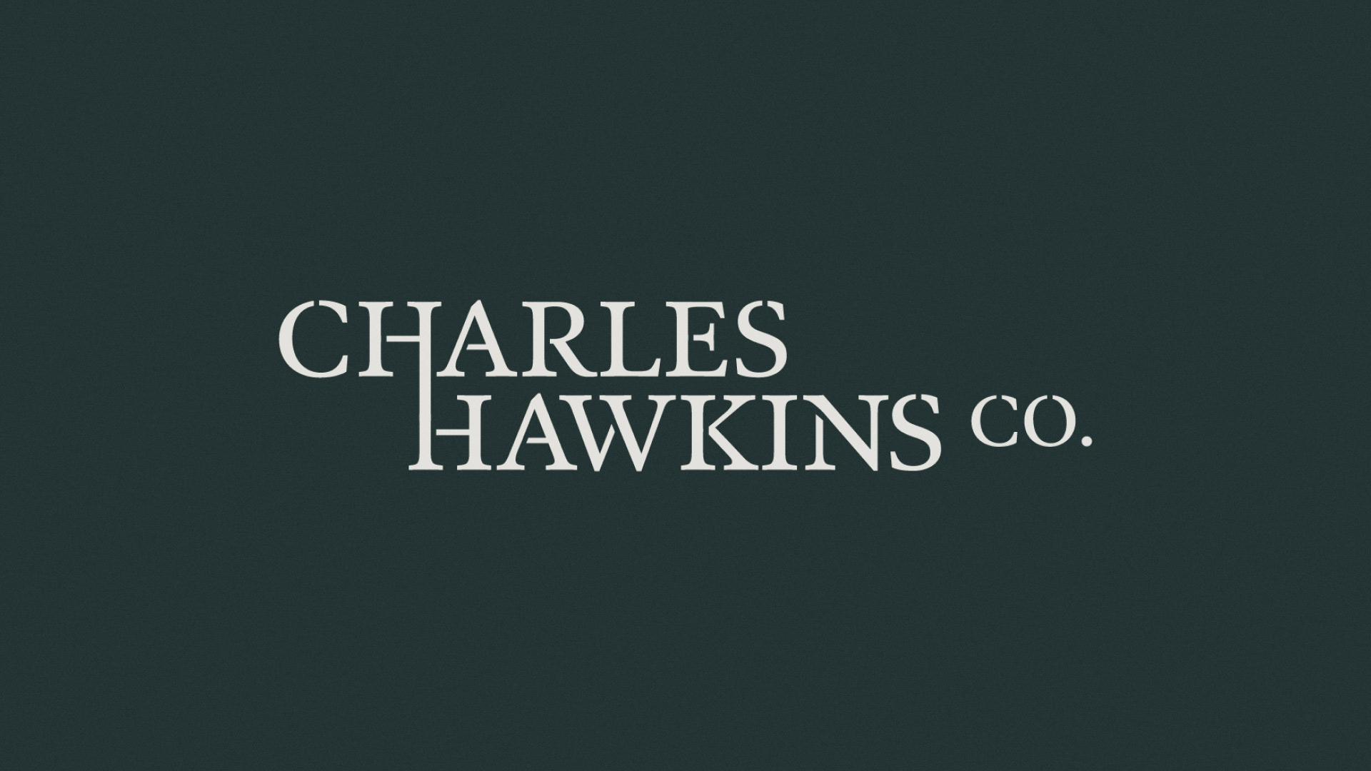 Charles Hawkins Co. logo on a dark green color background
