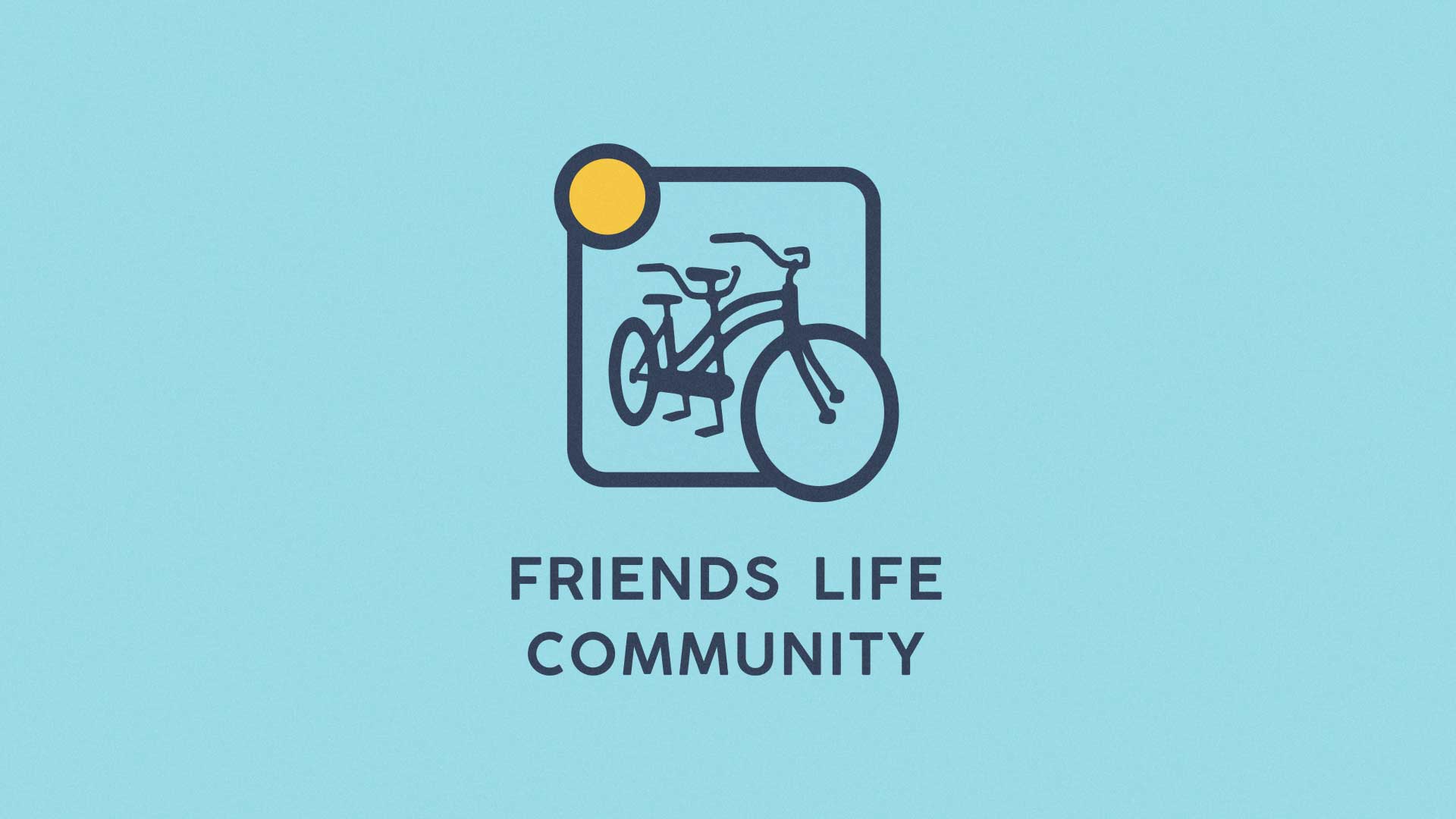 FLC logo showing an illustrated blue bicycle with a yellow sun on top of a light blue background