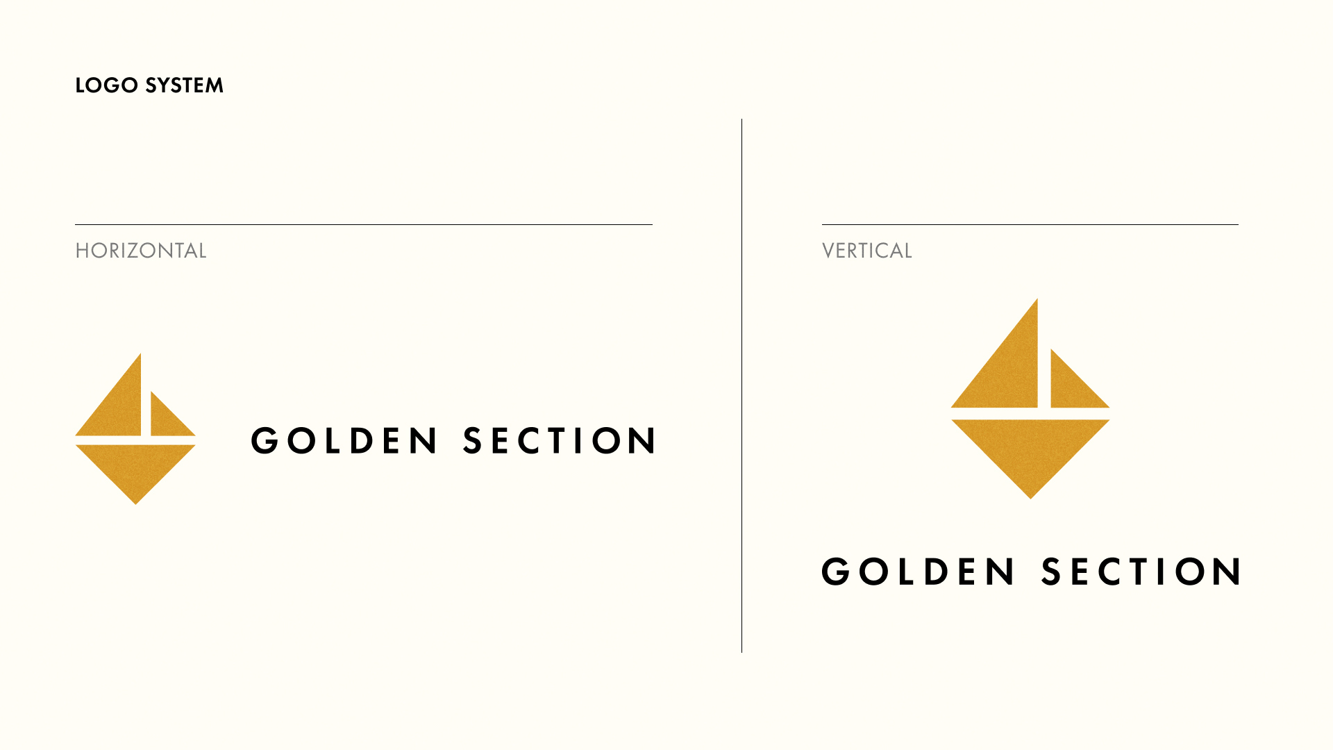 Golden Section logo displayed horizontal and vertical