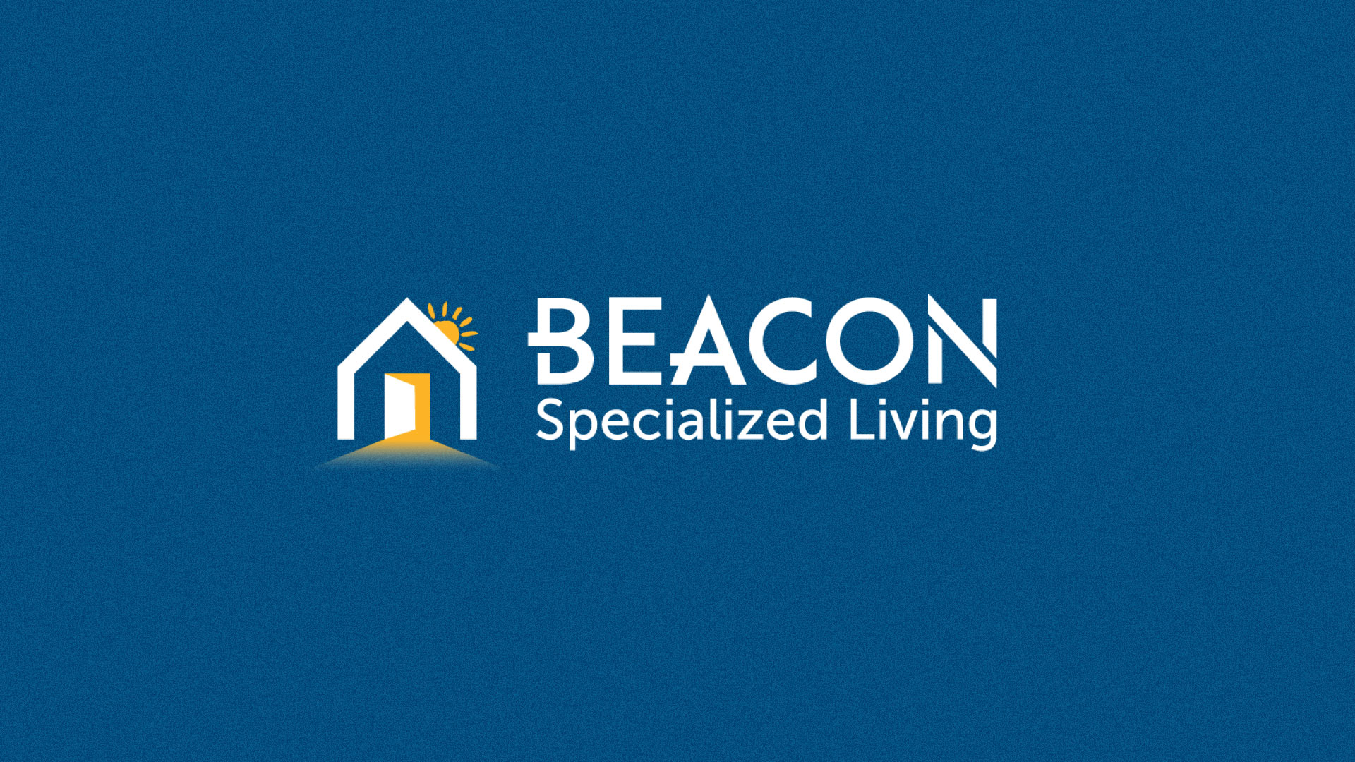 Beacon Specialized Living logo on a blue backdrop.