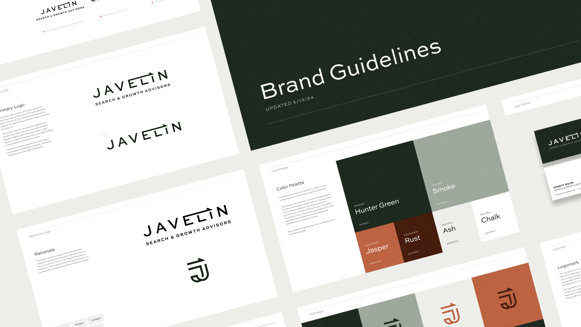 Pages from the Javelin Brand Guidelines